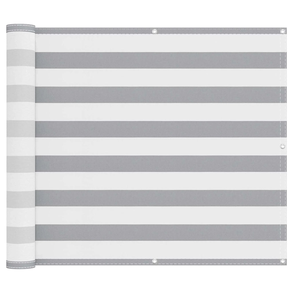 Schermo da balcone Grigio chiaro e bianco 100 x 800 cm 42030946