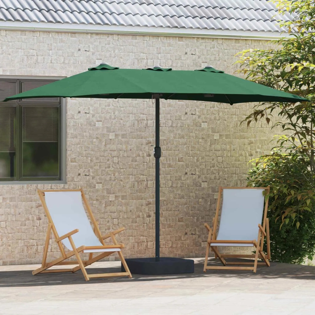 Ombrello da giardino Verde 385 x 209 x 244 cm Poliestere 42003284