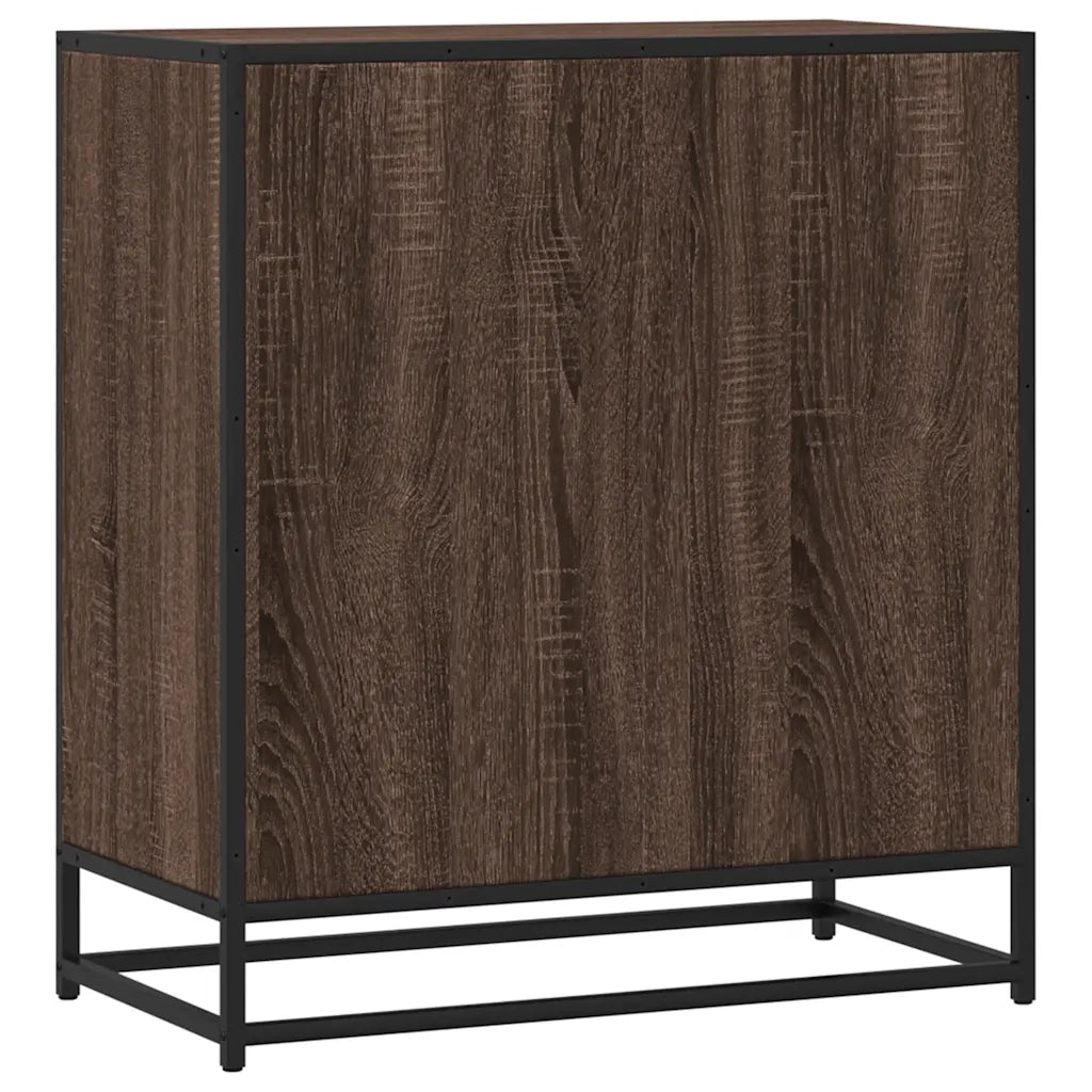 Credenza Rovere Marrone 68x35x76 cm in Legno Multistrato 848983