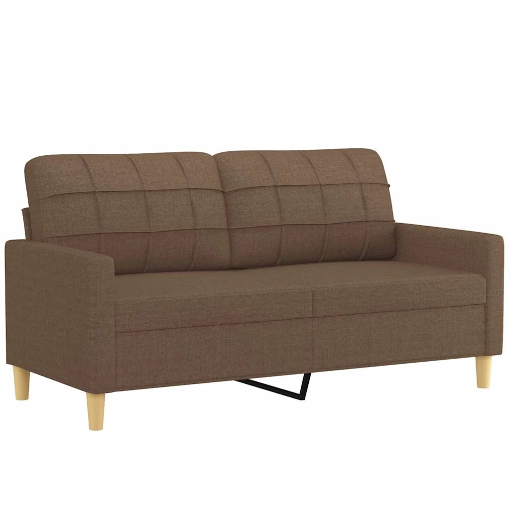 Divano a 2 Posti-Sofa 2 Posti Marrone 140 cm in Tessuto 779257