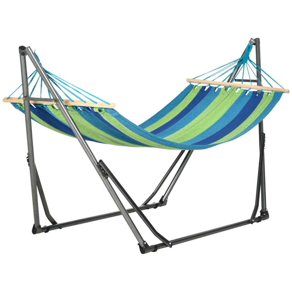Amaca Autoportante Pieghevole con Supporto ¨C Xylo ¨C Cotone e Acciaio 270x100x94cm
