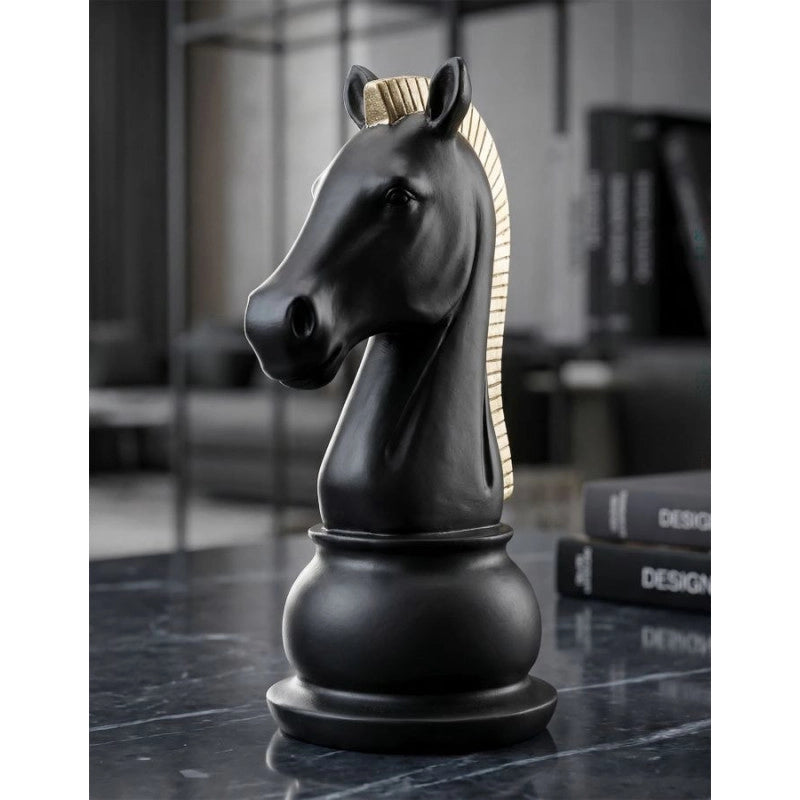 Cavallo Nero E Oro cm 10,5x8,5x19