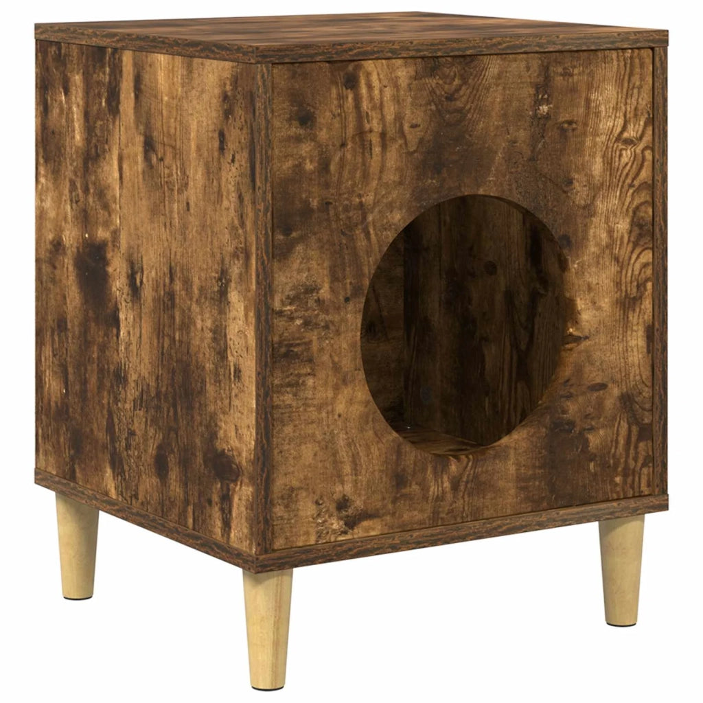 Casa per Gatti Rovere fum¨¦ 42,5 x 40 x 53 cm Legno multistrato CFW7922542