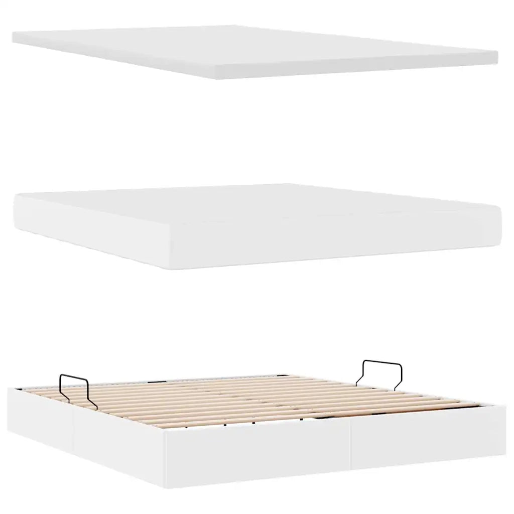 Letto con contenitore e LED con led Bianco Puro 180 x 200 cm 3371042