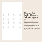300 pezzi di coperchio a vite con solidità duratura - facile da montare - materiale siliconico premium - utilizzo multifunzionale - adatto per occhiali/sun occhiali - parti di occhiali