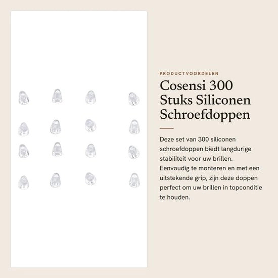 300 pezzi di coperchio a vite con solidità duratura - facile da montare - materiale siliconico premium - utilizzo multifunzionale - adatto per occhiali/sun occhiali - parti di occhiali