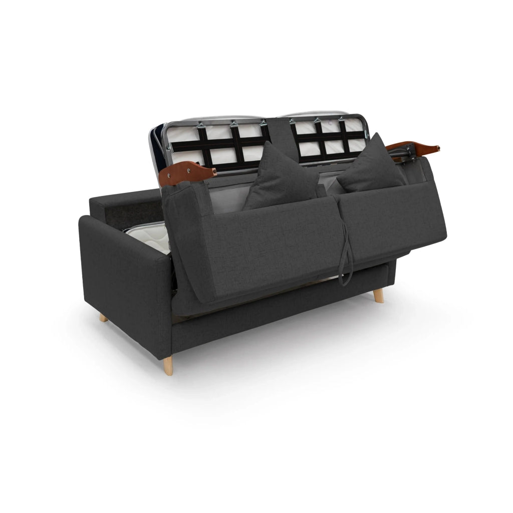 Edgar Divano letto matrimoniale in tessuto felis impermeabile T03 180 cm (mat. 140x197) antracite