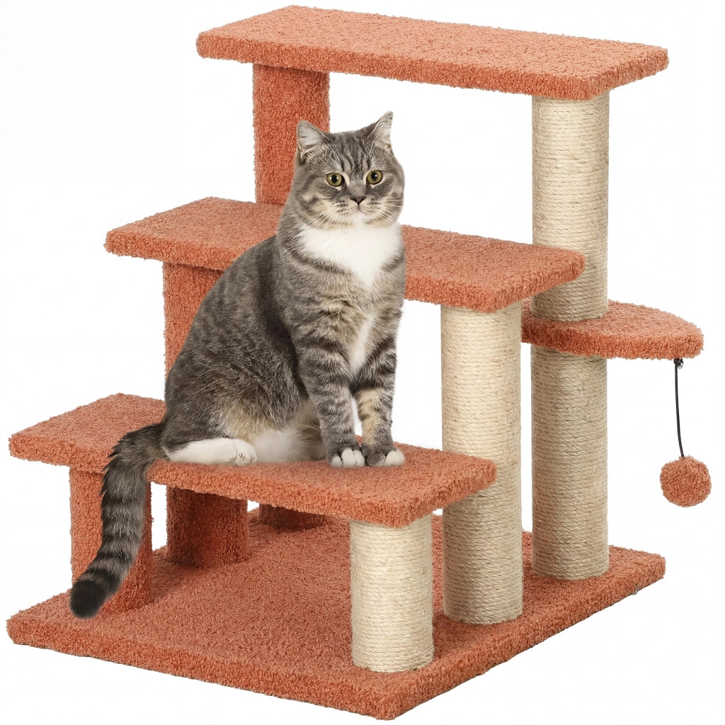 Scaletta per gatti ¨C Minimal ¨C marrone 45x40x48 cm