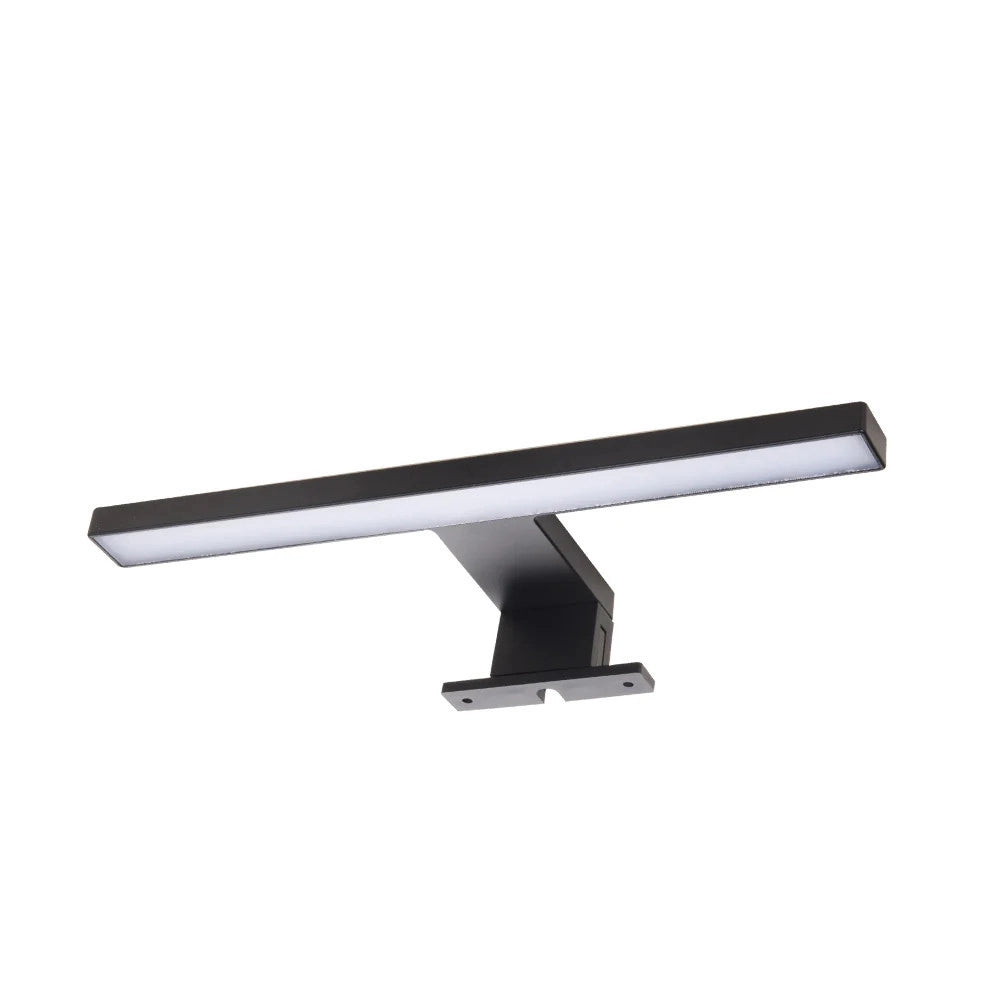 Trade Shop - Applique Lampada Led Da Specchio 5w 400lm Luce Naturale 4000k Ip44 300mm Nera 300pb-nn -