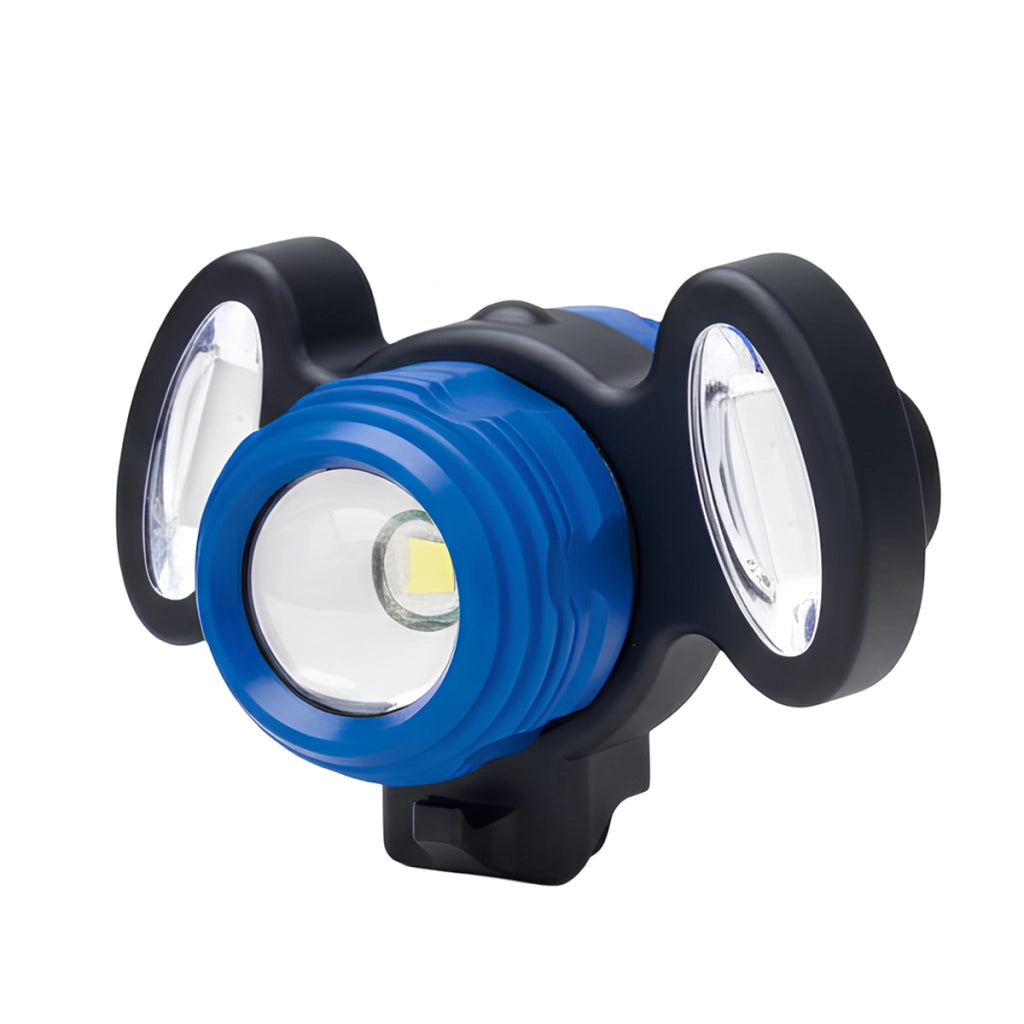 Faro LED per bicicletta impermeabile con 4 modalità di illuminazione ricaricabile tramite USB Nero / Blu Avizar