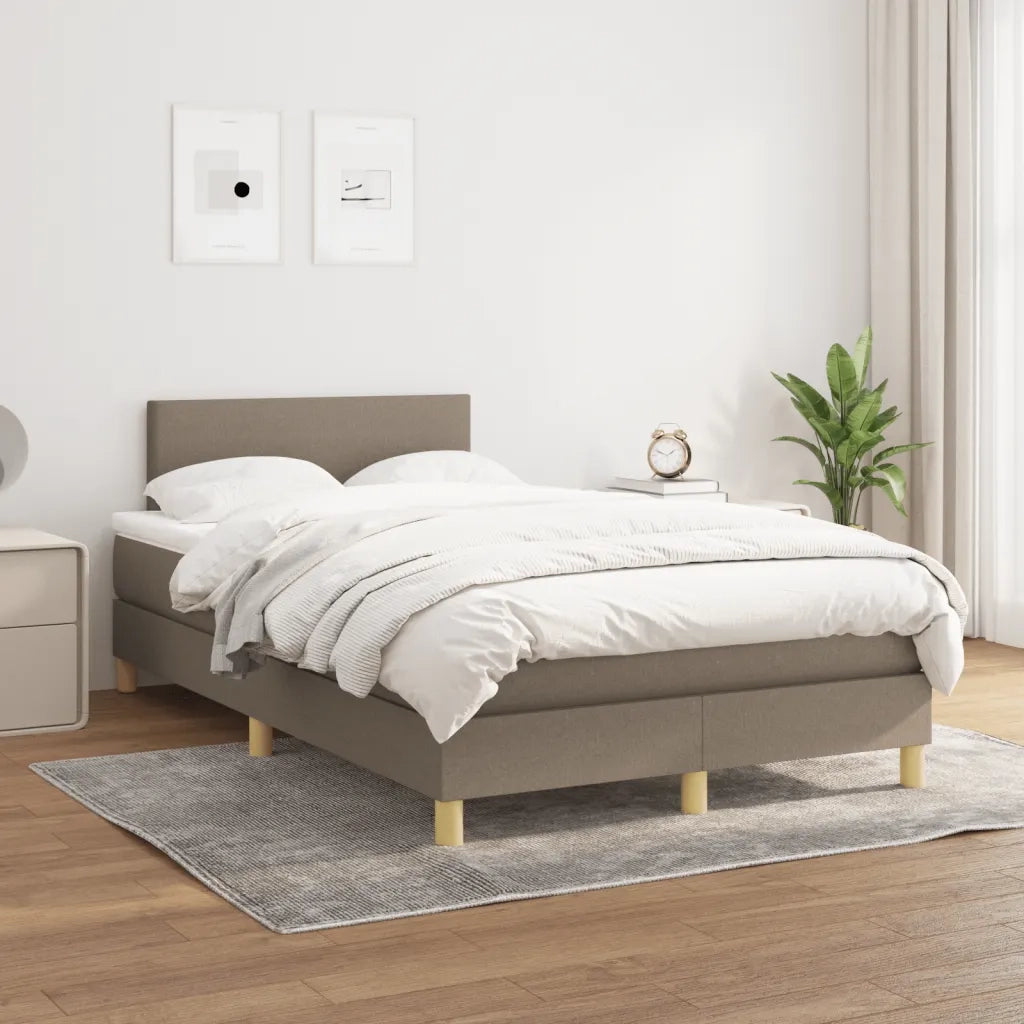 Giroletto a Molle con Materasso Tortora 120x190 cm in Tessuto 3269762