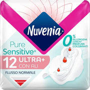 NUVENIA ASSORBENTE PURE SENSITIVE ULTRA CON ALI SUPERFICIE DELICATA PER PELLI SENSIBILI 12 PZ