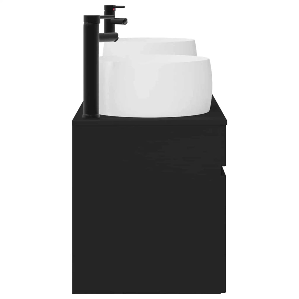 Set di Armadi da Bagno 3 pz Nero 49 x 44,5 x 66 cm 3405768