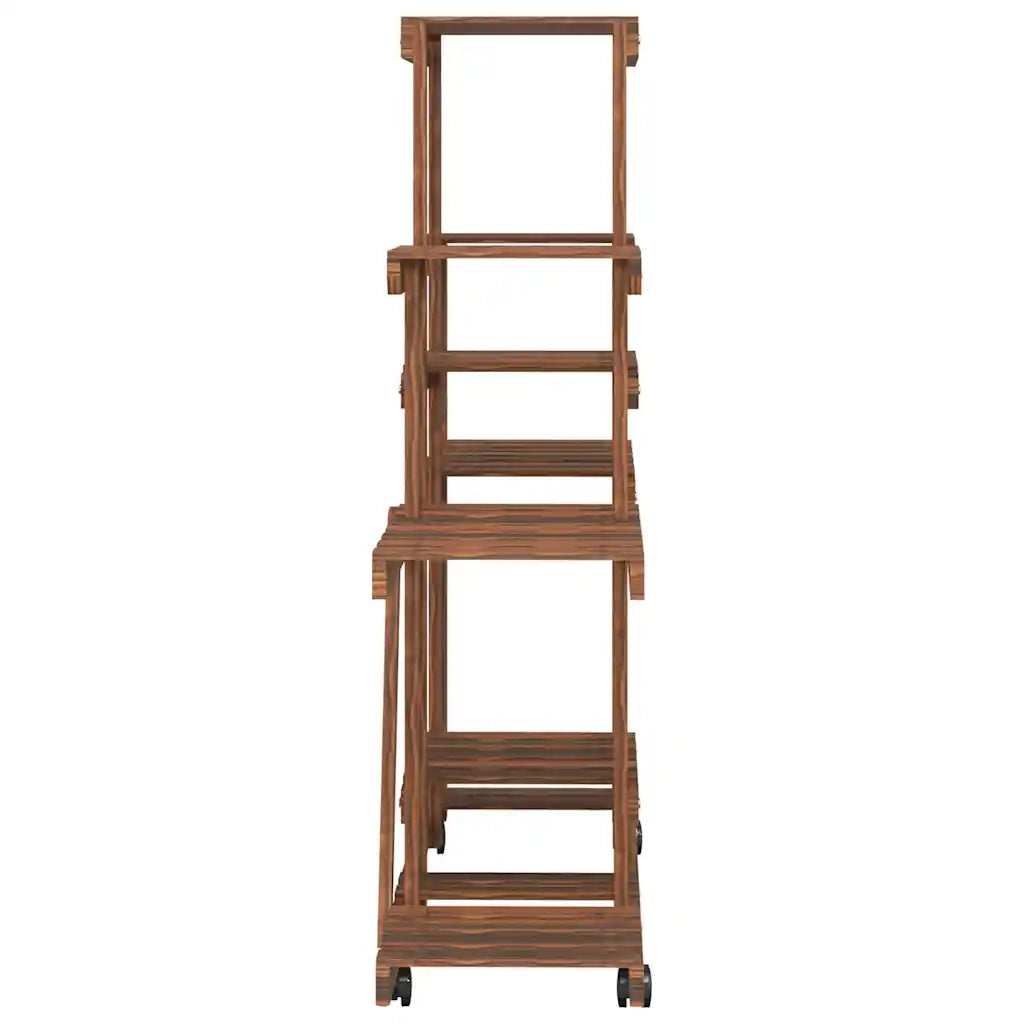 Portafiori | Sostegno per piante con Ruote 110x25x101 cm in Legno Massello di Abete