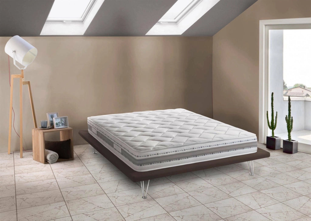 Anselmo, Materasso Singolo Sfoderabile Made in Italy, 190x90x21h cm Bianco