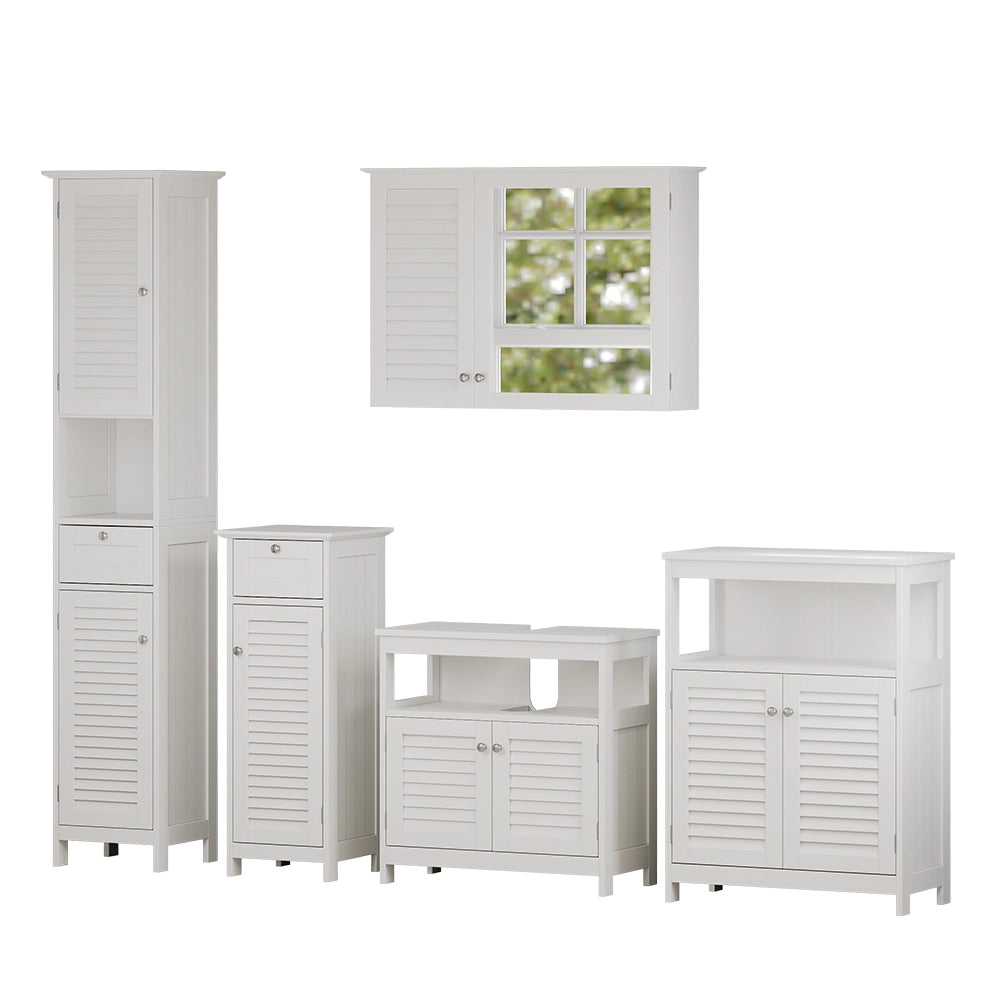 Vicco Set di mobili da bagno Bianco 5 parti