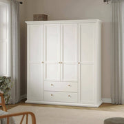 Guardaroba grande Amarena, Mobile camera da letto, Cabina armadio portabiti, Armadio appendiabiti, 181x61 h201 cm, Bianco