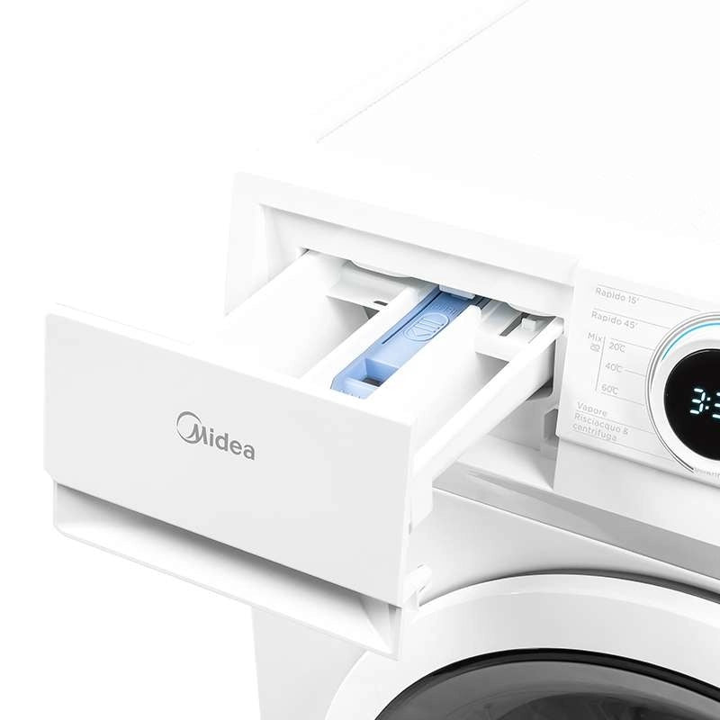 Lavatrice A Carico Frontale Midea Serie Lunar MF100W70BA/W-IT 7 Kg Classe A 1400 Giri (A85xL59,5xP47,5) Steam Care Bianco