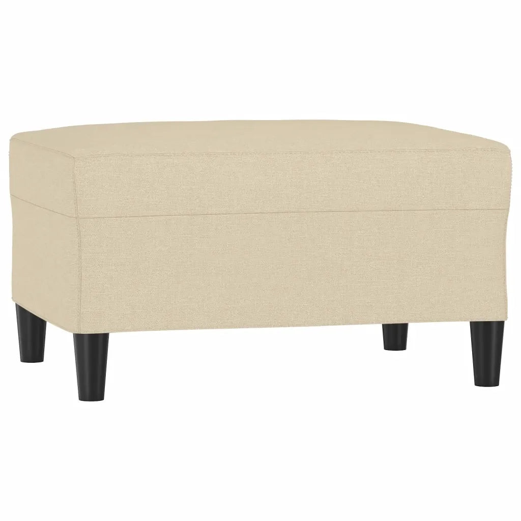 Poggiapiedi Crema 70x55x41 cm in Tessuto 349305