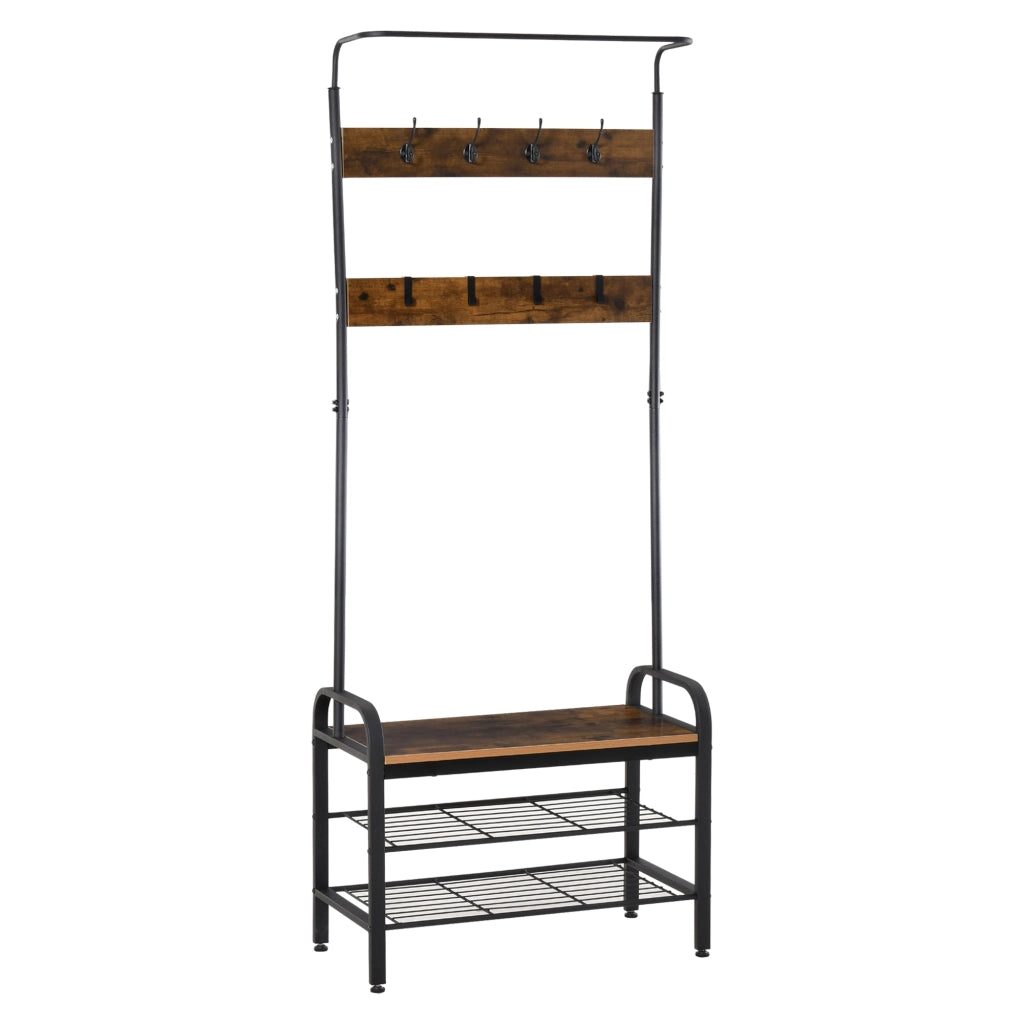 Appendiabiti con ripiani ¨C Minimal ¨C Nero 72x34x185 cm