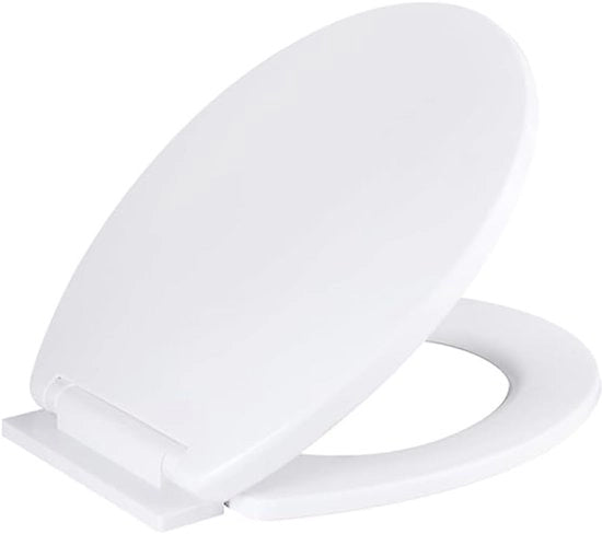 Braccio di toilette con chiusura morbida - universale - bianco - ovale