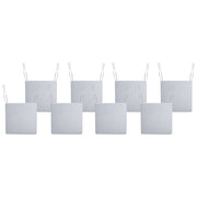 Set di 8 cuscini per sedie da giardino in tessuto poliestere resistente ai raggi UV grigio chiaro