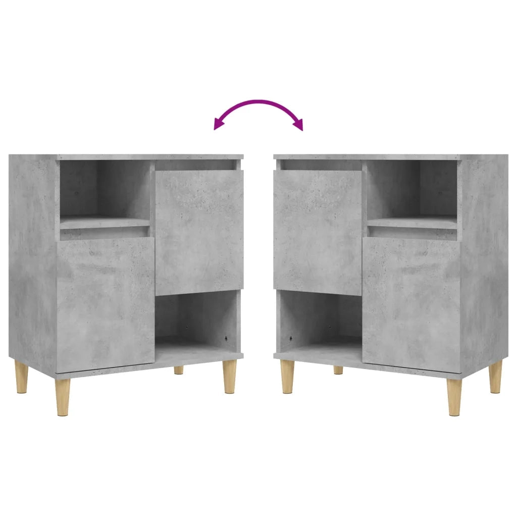 Credenza-Buffet-Armadio da cucina Grigio Cemento 60x35x70 cm in Legno Multistrato 655346