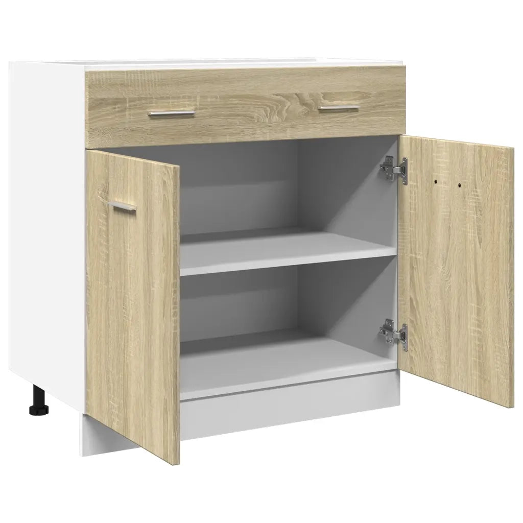 Pensile da cucina | Mobile Inferiore Cassetto ¡°Lyon¡± Rovere Sonoma 80x46x81,5
