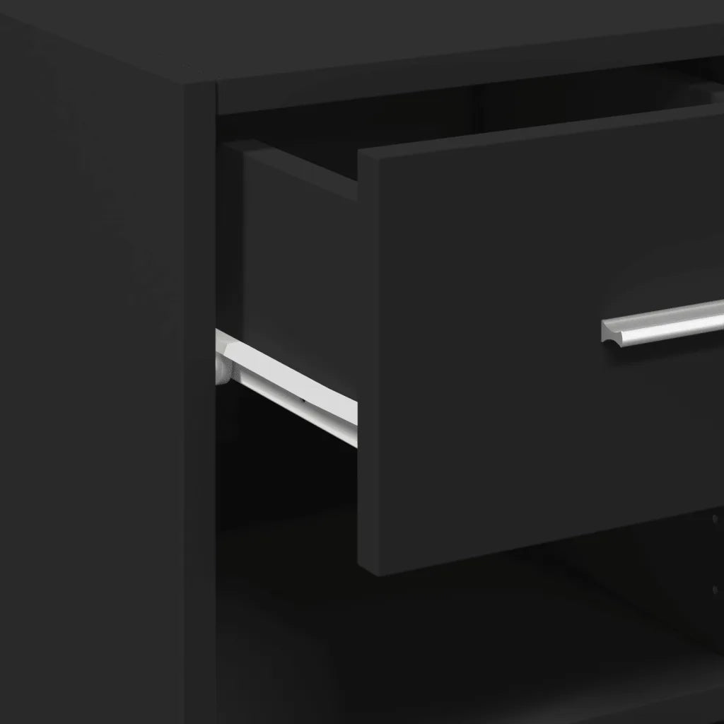 Credenza Nera 45x42,5x93 cm in Legno Multistrato 846321
