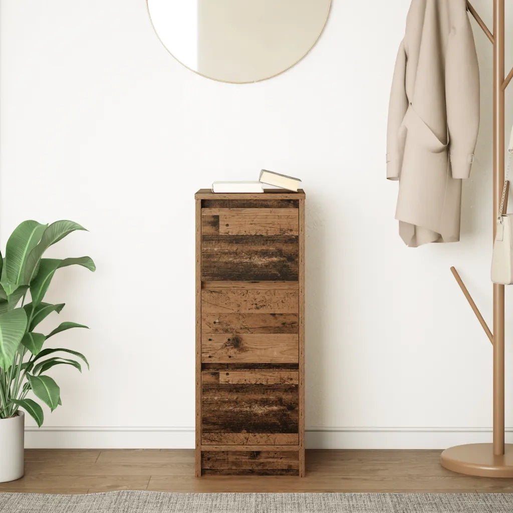 Credenza | Madia | Buffet da pranzo | Armadio da pranzo Legno Antico 29,5x34x76 cm in Legno Multistrato