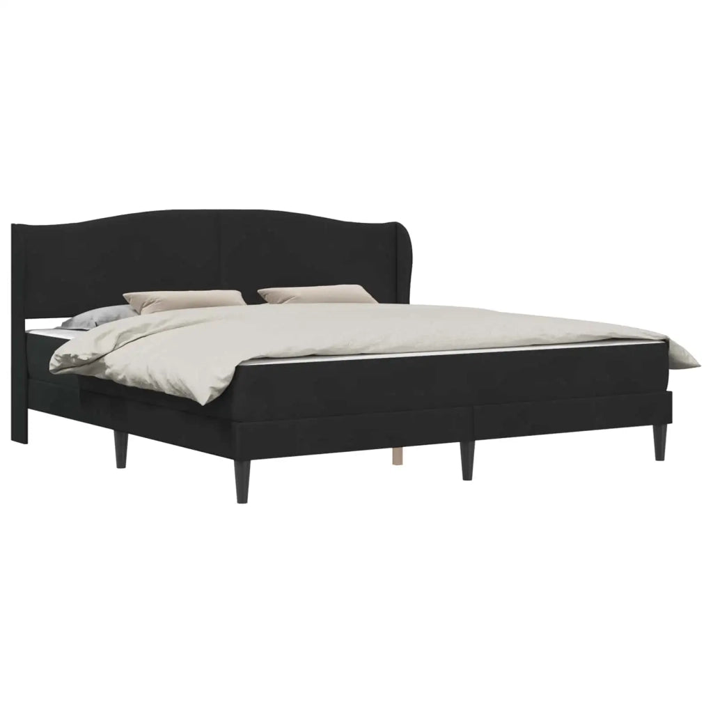 Struttura del letto con testiera Nero 200 x 200 cm Velluto 3415230