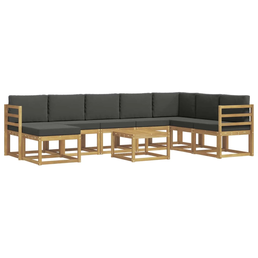 Set di divani da esterno con cuscino 9 pcs Bianco e Antracite 3388071