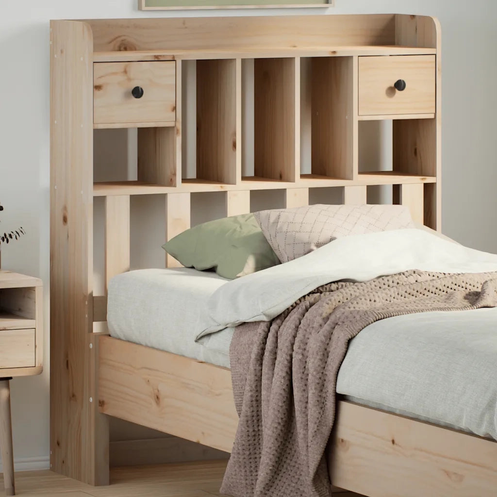 Testiera | Testata con Ripiani 75 cm in Legno Massello di Pino