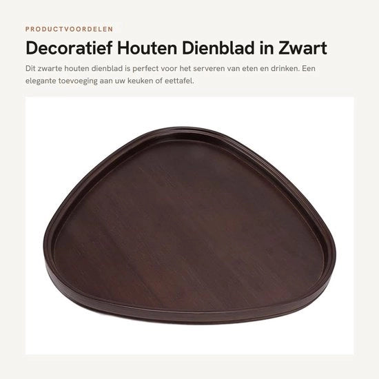 Piatto di Servizio in Legno Antiscivolo - 26,3x25,7x2,5 cm - Piatto di Servizio - Scudetto Decorativo - Piatto di Servizio in Legno