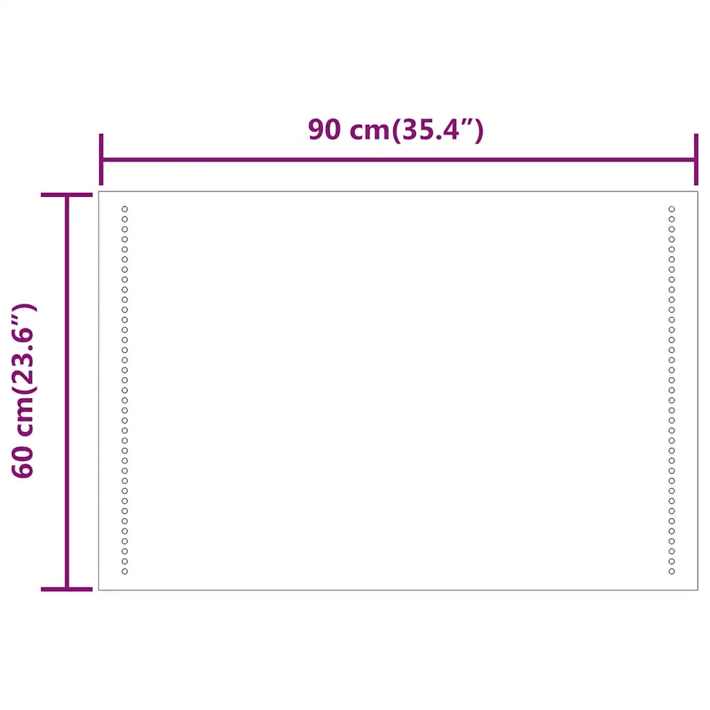 Specchio da Bagno | Specchio decorativo con Luci LED 90x60 cm