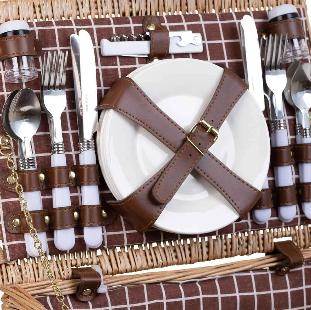 Cestino pic-nic marrone 40x28x20h