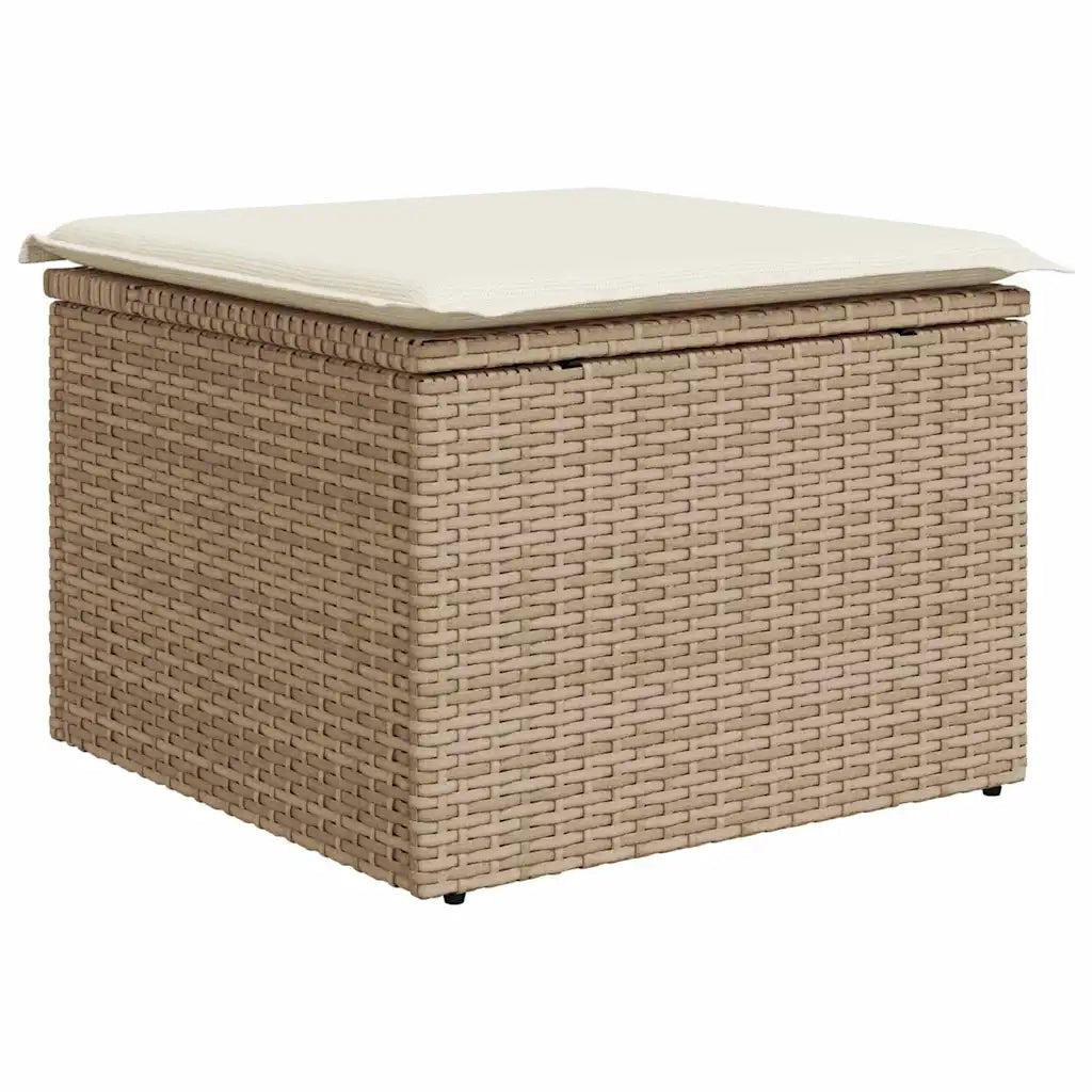 Set Divano da Giardino con cuscino 6 pcs Beige polyrattan 3348122