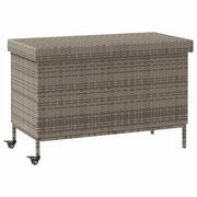 Contenitore da Giardino con Ruote Grigio 110x55x73cm Polyrattan CFW7778135