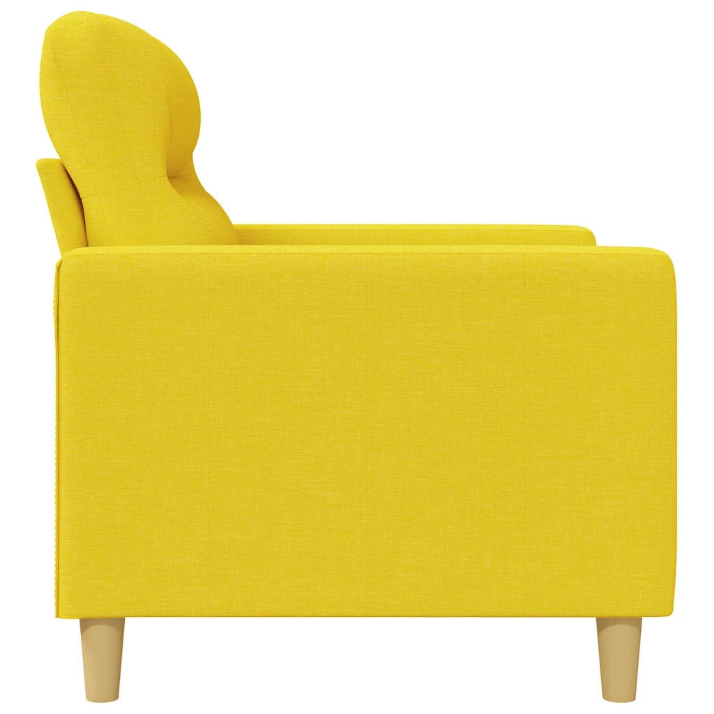 Divano | Divano da soggiorno | Sofa a 2 Posti Giallo Chiaro 140 cm in Tessuto