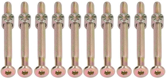 Set di viti per lettino da bebè in acciaio inossidabile - 10 viti M6 x 40mm - viti per lettino - viti per lettino da bebè - galvanizzate - viti per lettino