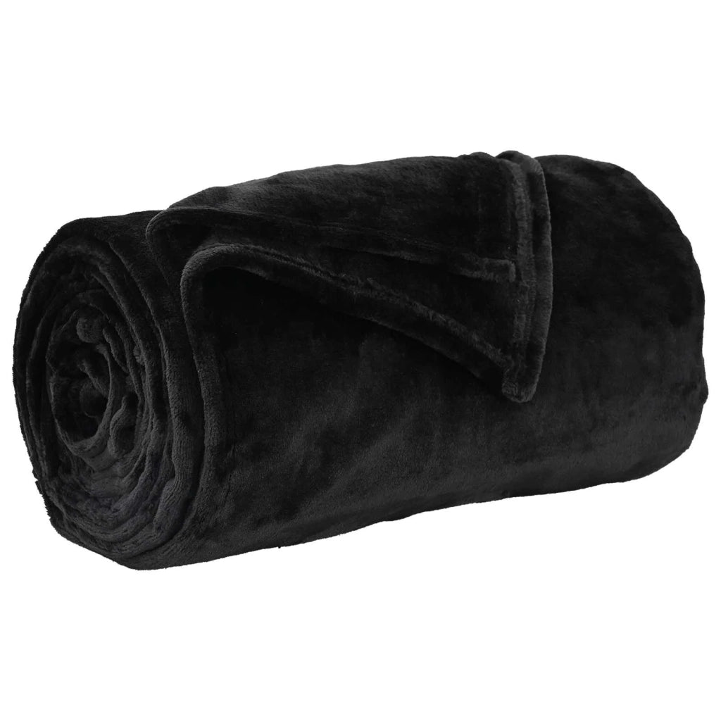 Coperta Nero 220 x 240 cm Panno 42016779