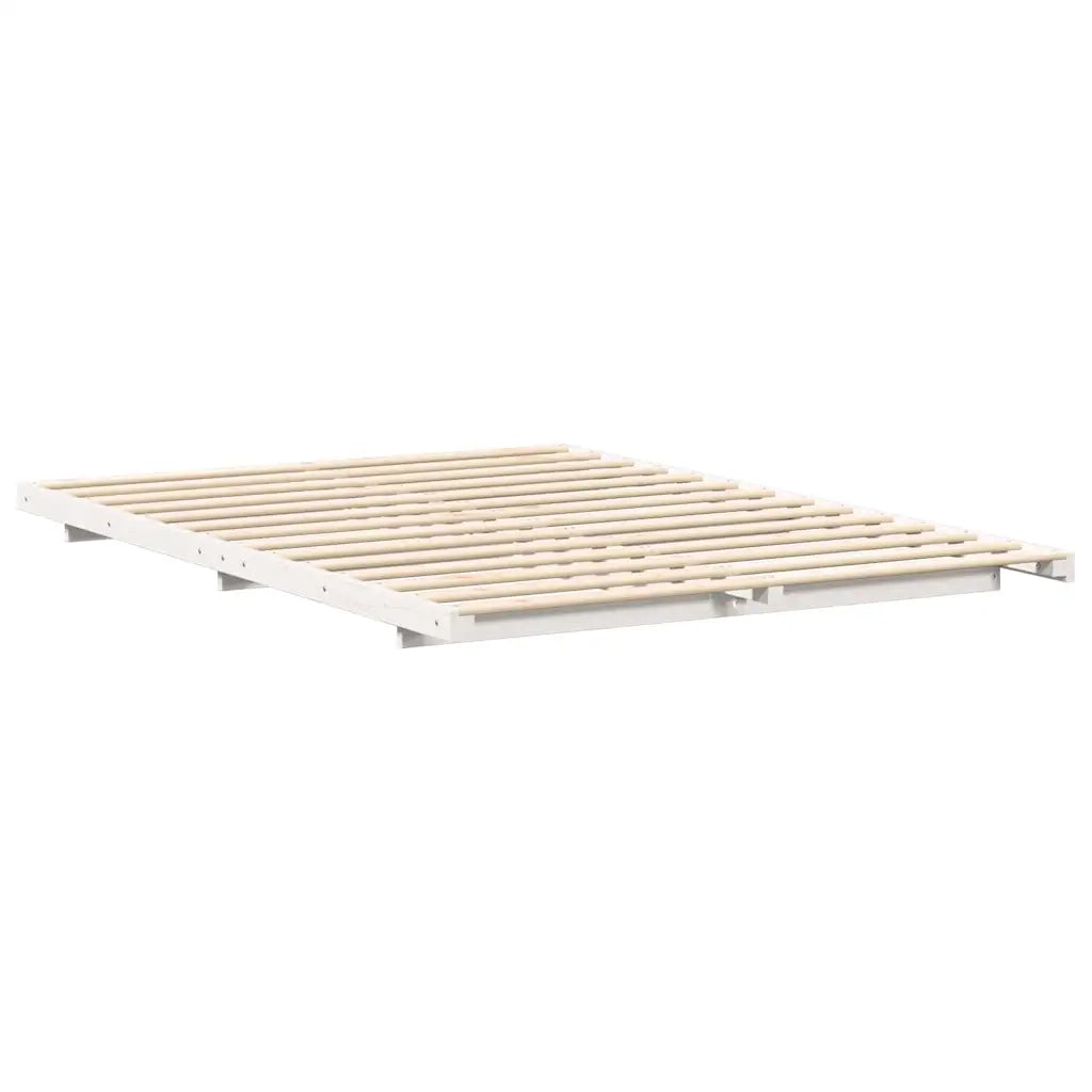 Struttura del letto-Giroletto-Rete del Letto Bianco 140 x 220 cm Pino massello 610340
