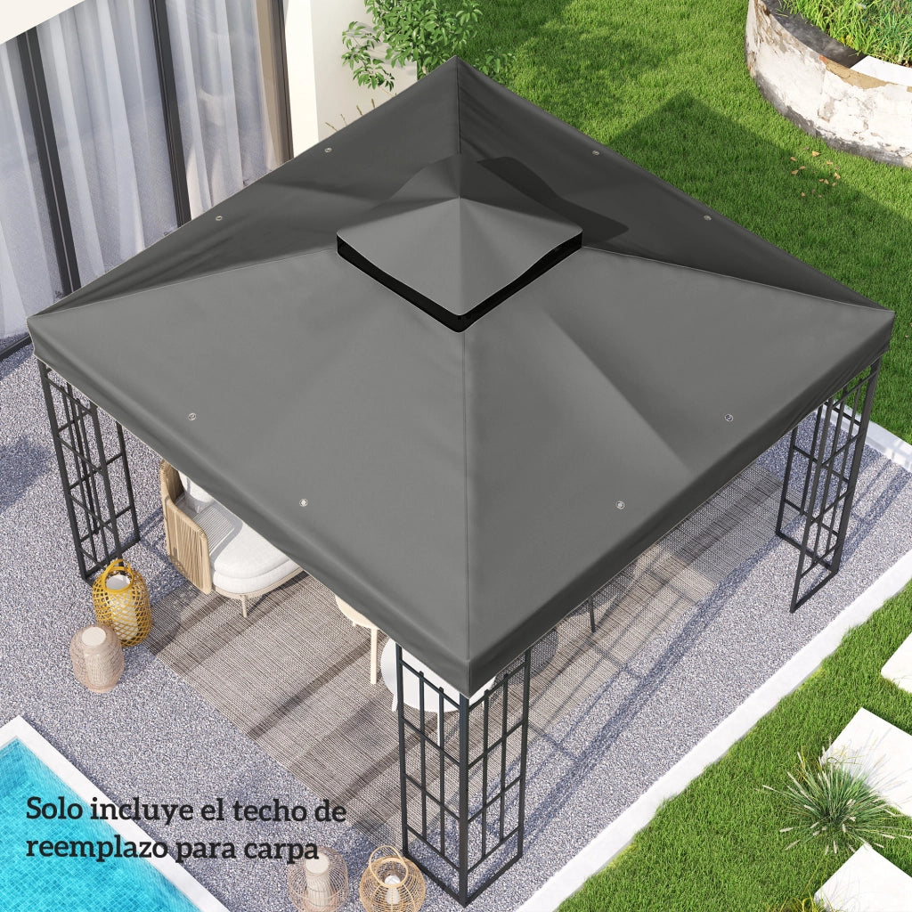 Toldo da giardino 3x3 m con protezione UV ¨C Minimal ¨C grigio scuro