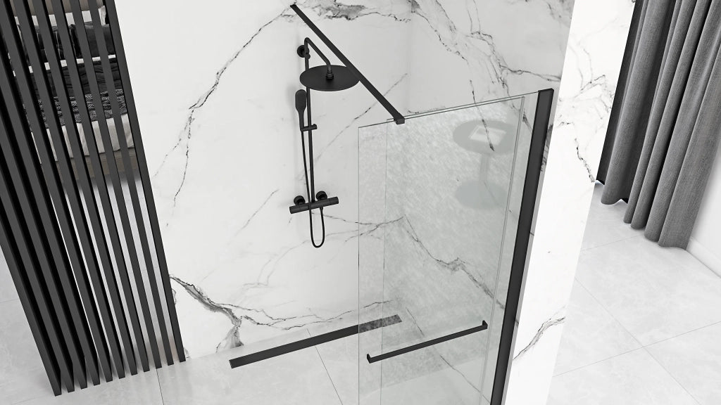 Parete Doccia Rea Cortis Black 120