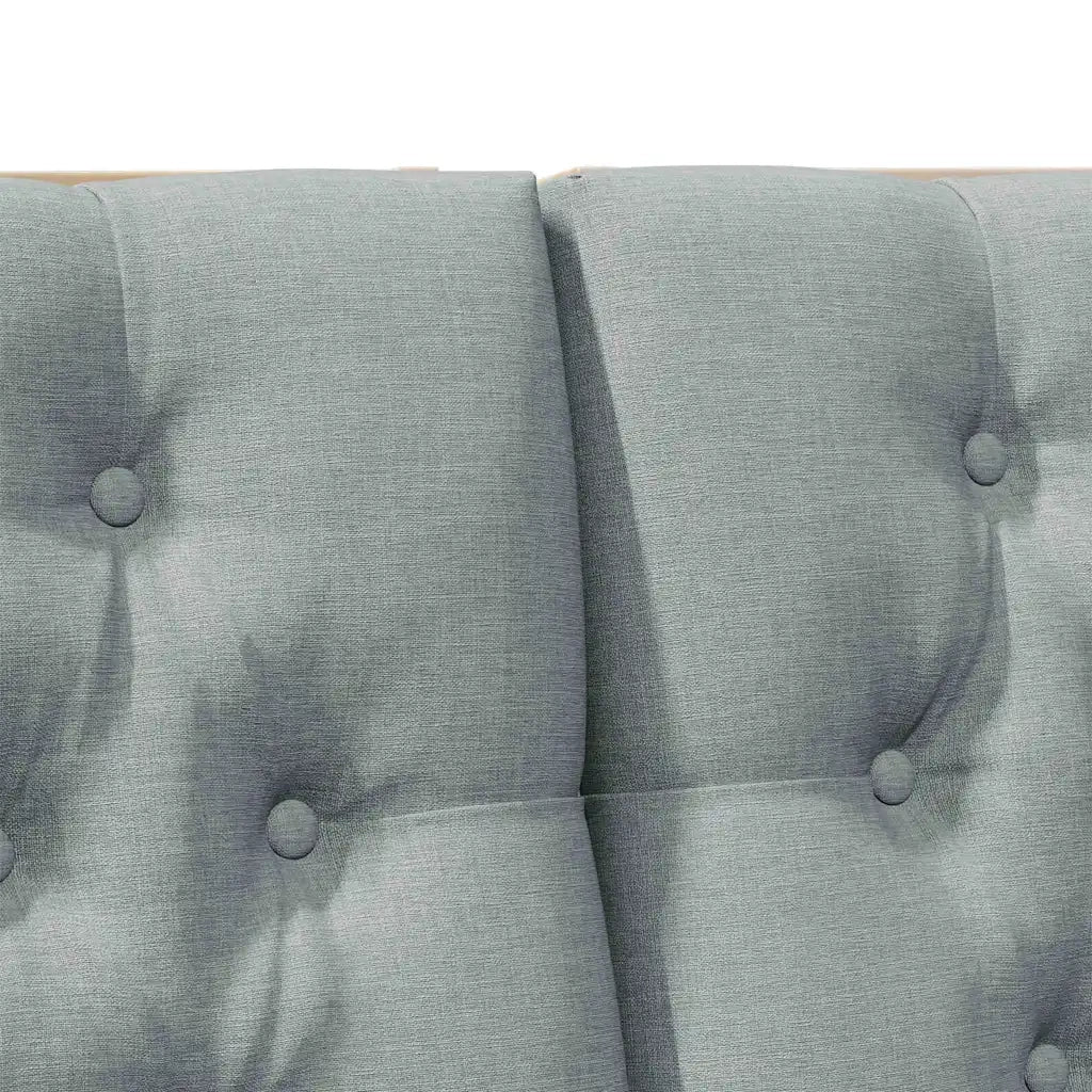 Testiera | Testata imbottita Grigio chiaro 200 cm Pino massello
