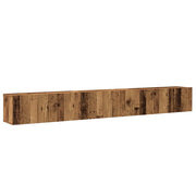 Set Mobile TV 3 pz | Armadietto TV | Mobile Porta TV Montato a Parete Legno Antico in Truciolato