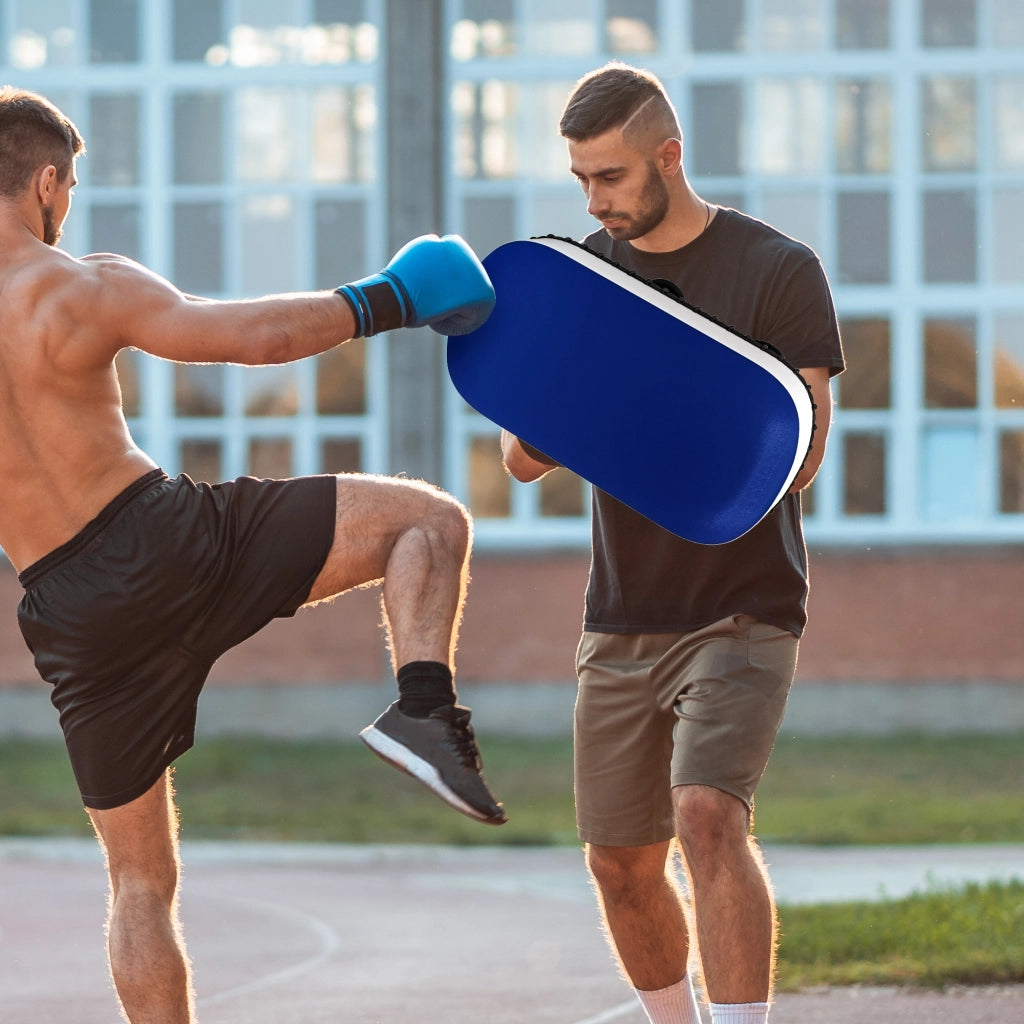 Pao Muay Thai Imbottito per Braccio ¨C Xylo ¨C PU e EPE con Cinghie, 38x20x18 cm, Blu
