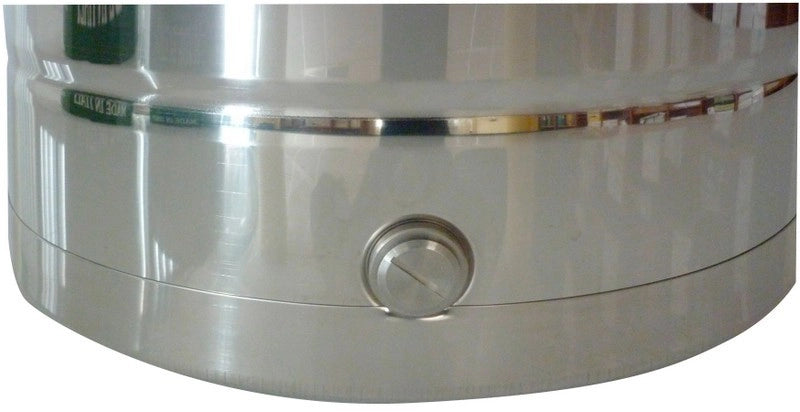 FUSTO CONTENITORE OLIO FONDO SALDATO ACCIAIO INOX BOCCA LARGA LT.50