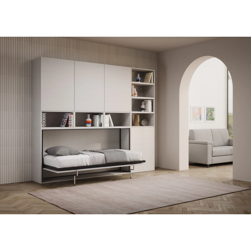 Letto a scomparsa singolo orizzontale Kando composizioni - No,E