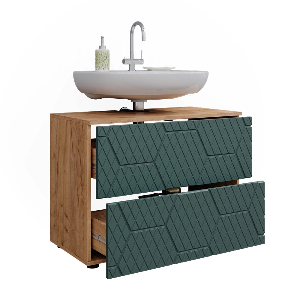 Vicco Mobiletto Verde 41 cm con 2 cassetti